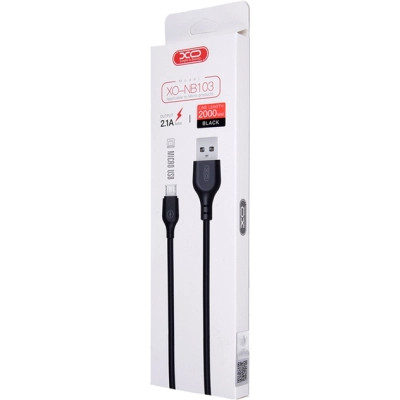 Дата кабель USB 2.0 AM to Micro 5P 2.0m 2.1A black XO (XO-NB103-BK) Вінниця - фото 2