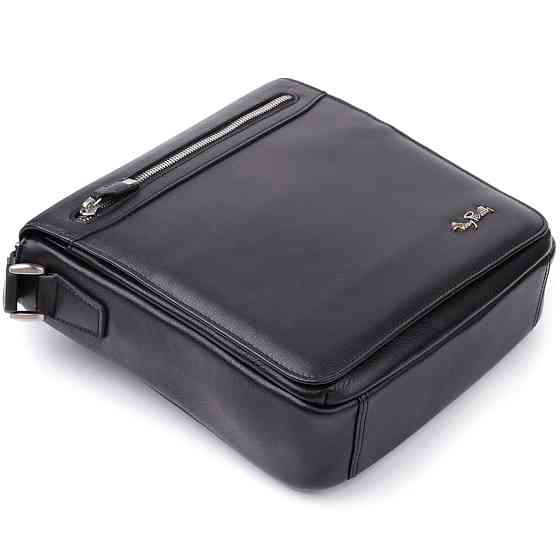 Мужская сумка через плечо из мягкой натуральной кожи Tony Perotti 20845_1 (9207-24 nero) Черный Киев