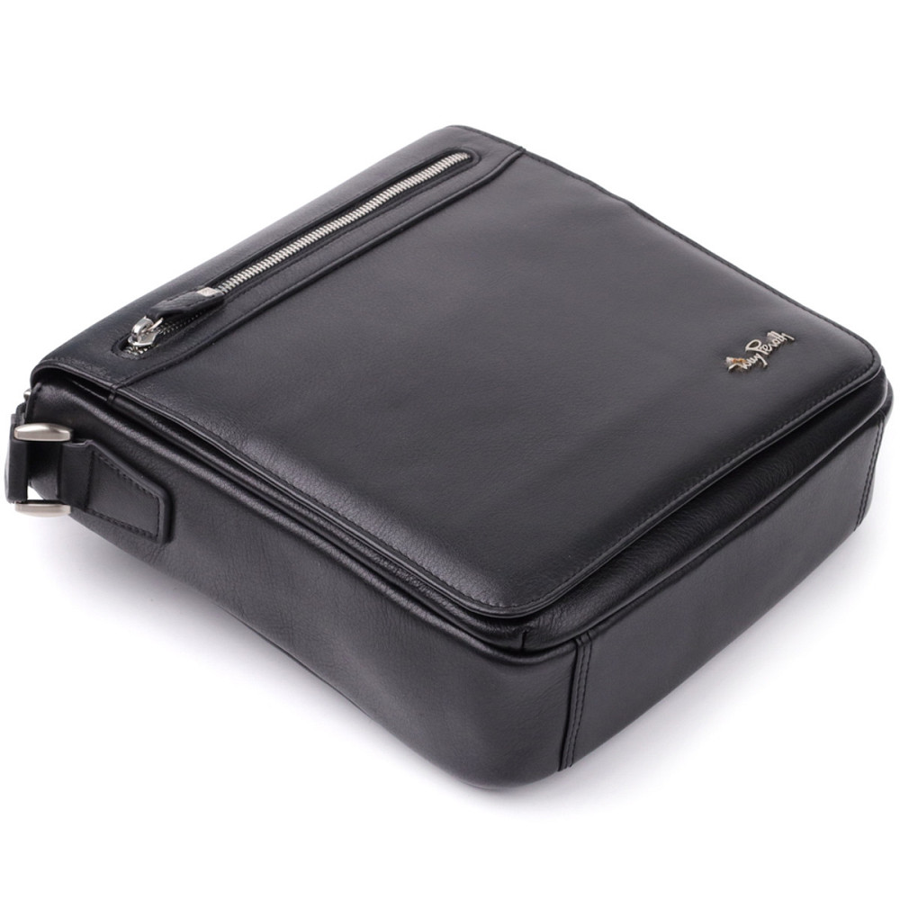 Мужская сумка через плечо из мягкой натуральной кожи Tony Perotti 20845_1 (9207-24 nero) Черный Киев - изображение 5