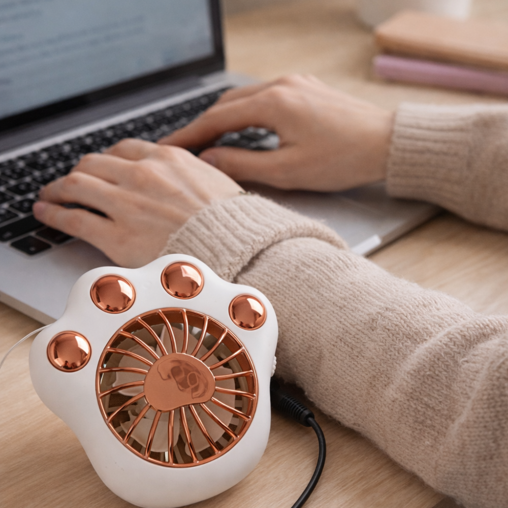 Портативный мини вентилятор белый Киев - изображение 5