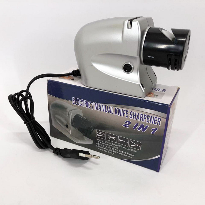 Міні точильний верстат ELECTRIC SHARPENER 220 В, Побутова електроточила для ножів, Ножеточка OM-327 від мережі Київ - фото 5