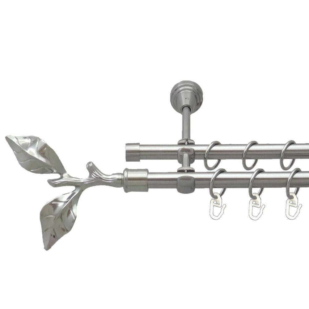 Карниз Orvit Листок Троянди металевий дворядний відкритий гладка труба кільце металеве Нержавіюча Сталь 16\16 Львов - изображение 1