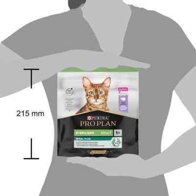 Сухой корм для кошек Purina Pro Plan Sterilised Adult 1+ Renal Plus Для взрослых стерилизованных С индейкой 400 г (7613033564673) Винница