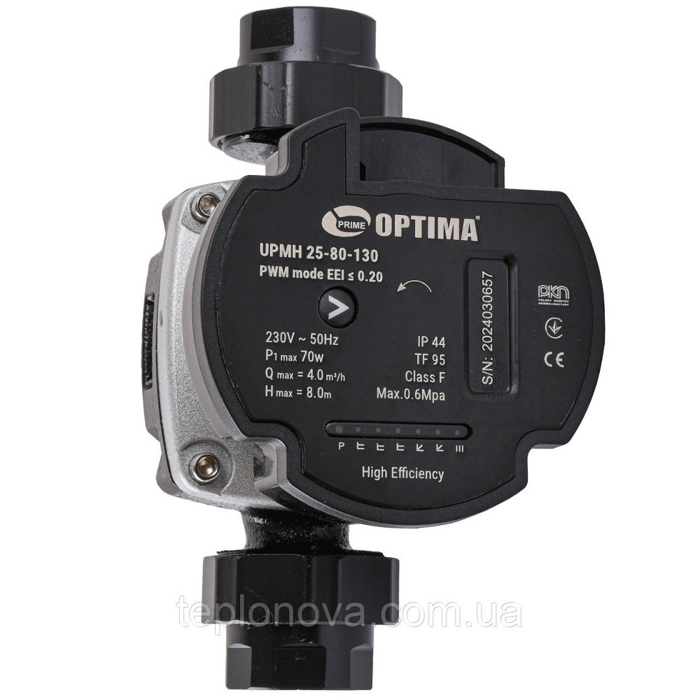 Насос циркуляционный энергосберегающий  Optima PRIME UPMH 25-80AUTO 130мм + гайки Черновцы - изображение 4