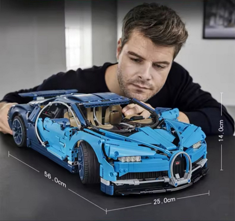 Конструктор машинка Technik Bugatti Chiron  маштаб 1:8  3599 деталей Бугати Широн синій Киев - изображение 7