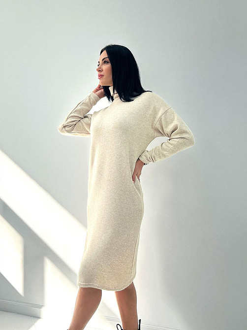 Теплое ангоровое платье миди с высоким воротником Amina Киев - изображение 2