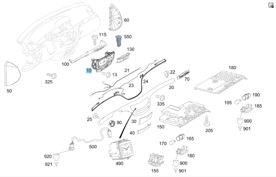 Mercedes-Benz  A2216800834 Механізм кришки comand - блоку управління аудіосистемою S-class short W221 S-class long V221 Одесса