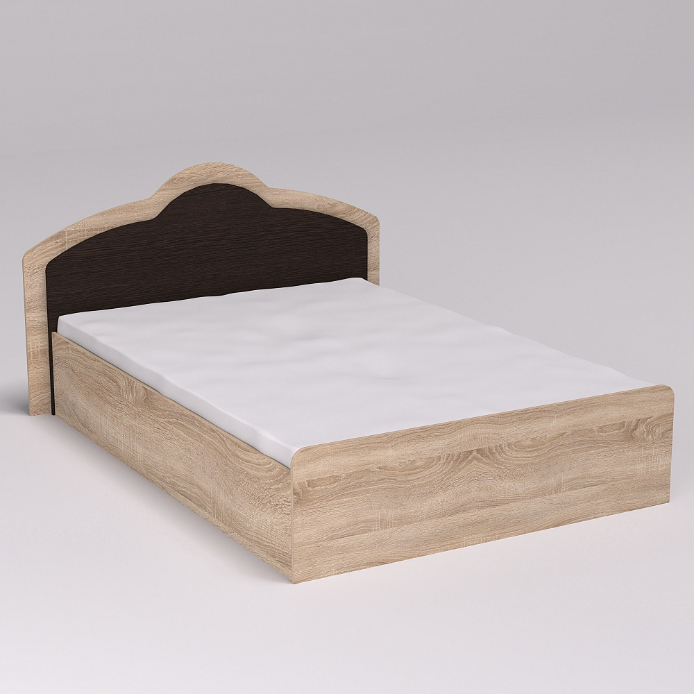 Кровать Диана двуспальная, Дуб Сонома+Венге Магія, 2048х1410х1030 Львов - изображение 1