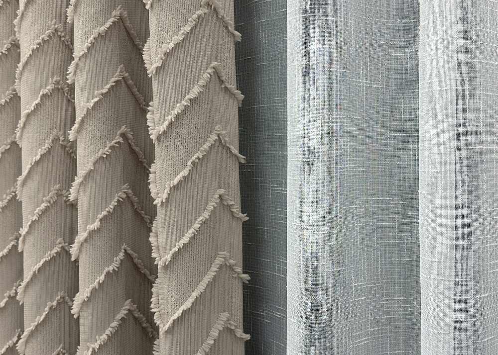 Комплект штор VR-Textil Лен Букле № 1809ш Тауп 150х295 см 2 шт (33-0785) Киев - изображение 7