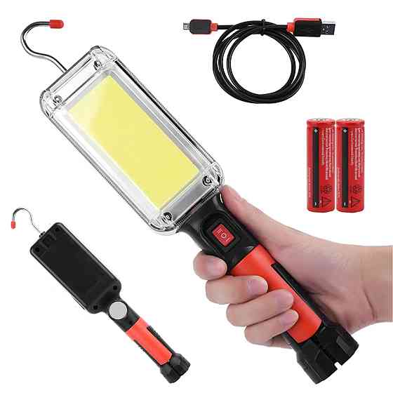 Підвісна лампа ліхтар для кемпінгу магнітний з двома акумуляторами 18650 Вінниця