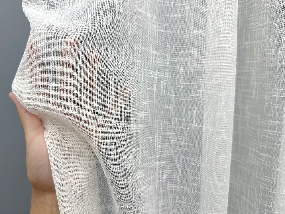 Тюль VR-Textil 2114т Aura Лен однотонный Молочный 400х270 см (42-1372) Киев - изображение 4