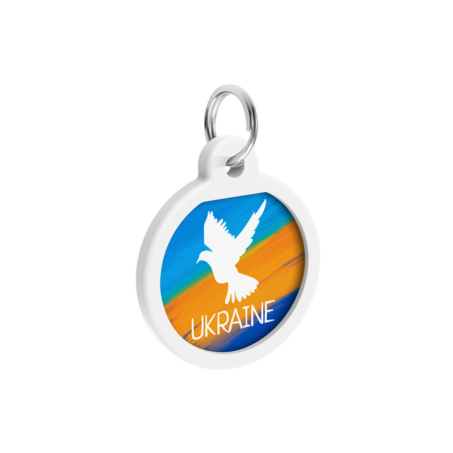 Адресник для собак і котів металевий WAUDOG Smart ID з QR-паспортом, малюнок "Фаг", коло, Д 25 мм Вінниця - фото 4