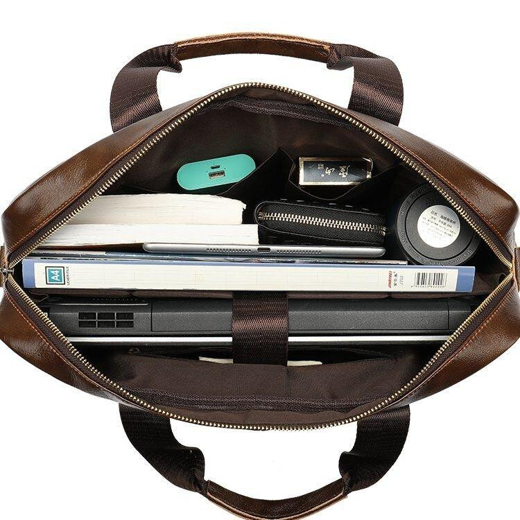 Сумка чоловіча під ноутбук Коричнева (Vintage) Київ - фото 3