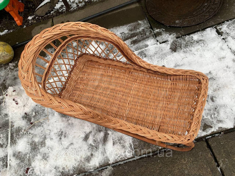 Санки плетеные из лозы с заплетенным сиденьем Киев - изображение 1