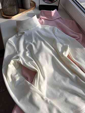 Жіночий теплий базовий гольф ангора на флісі Молочний, 48/52 Одеса