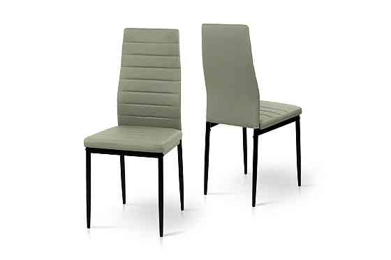 Стілець Ріо, чорний/шкірзам світло-сірий Киев