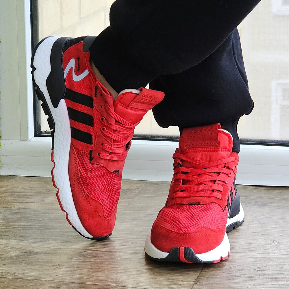 Летние Кроссовки Adidas Jogger Сеточка Красные Адидас Беговые Лёгкие (размеры: 41,42,43,44,45) Видео Обзор Днепр - изображение 8