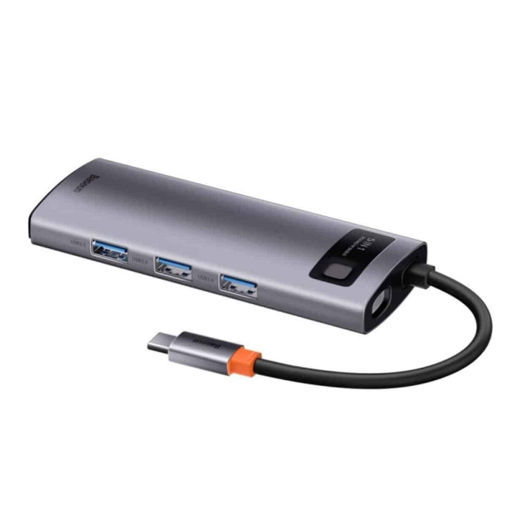 USB-Hub Baseus Metal Gleam Series 5-in-1 Multifunctional (Type-C to HDMI*1+USB3.0*3+PD*1) Киев - изображение 4