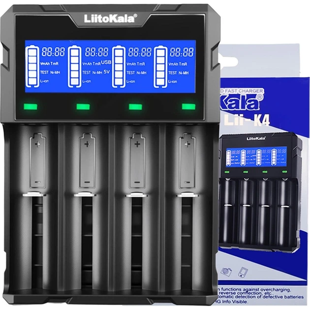 Зарядное устройство LiitoKala Lii-K4 + Рowerbank + LCD + Type-C для аккумуляторов (Li-ion IMR LiFe NiMH/CD) на 4 канала Киев - изображение 7