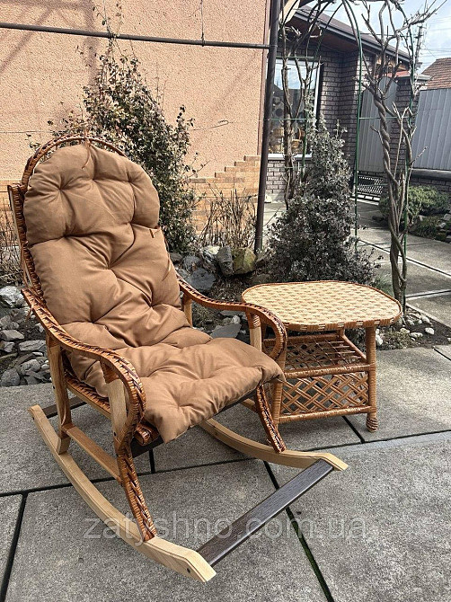 Кресло качалка со столом плетеные Киев - изображение 4