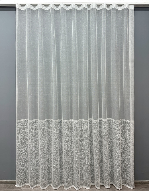 Тюль VR-Textil 1674т Жаккард Белый 300х270 см (42-0694) Киев - изображение 2