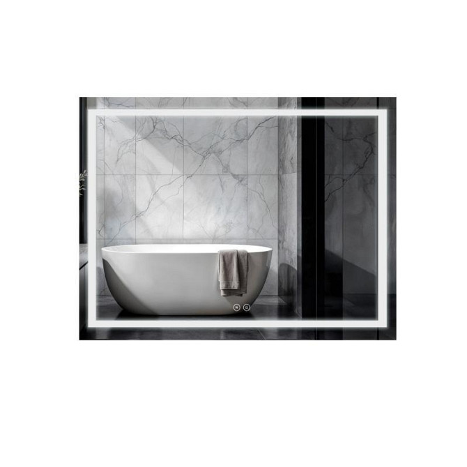 Дзеркало прямокутне сенсорне для ванни Qtap Mideya (MI8) 900х700 з LED-підсвіткою Touch, з антизапотіванням Харків - фото 1