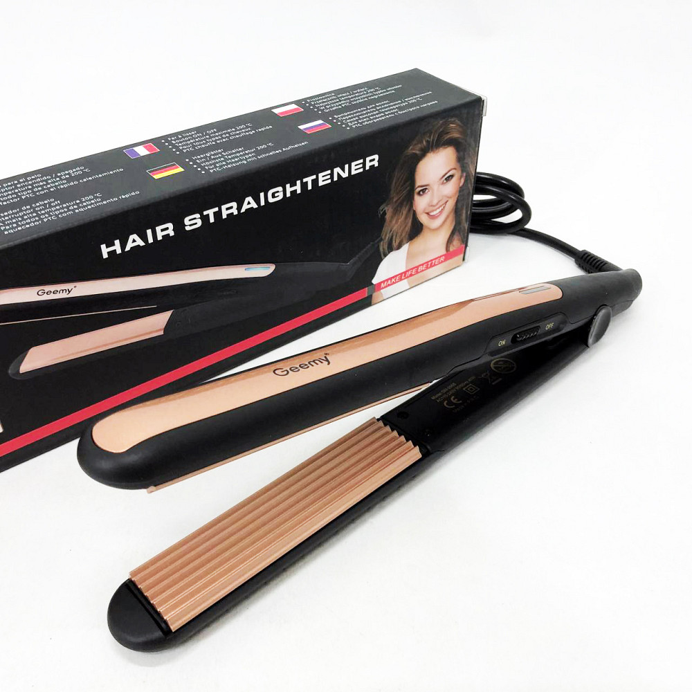 Праска-випрямляч потужна Gemei GM-2955W, Потужна праска для вирівнювання волосся, Щипці для волосся KI-75 Львів - фото 8