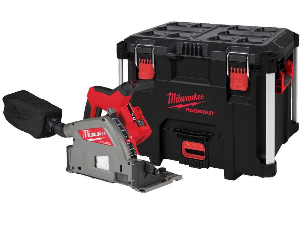 Пила дисковая ручная аккумуляторная погружающая MILWAUKEE, M18 FPS55MC-552P, диаметр 165мм (каркас, аксессуары, кейс PACKOUT) Одесса - изображение 2