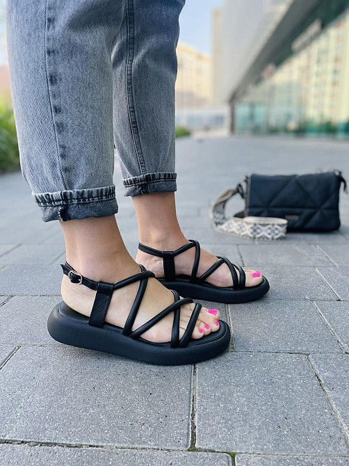 Vistani Босоніжки жіночі Vistani 500 чорні (літо, шкіра натуральна) (5269) Коломия - фото 10