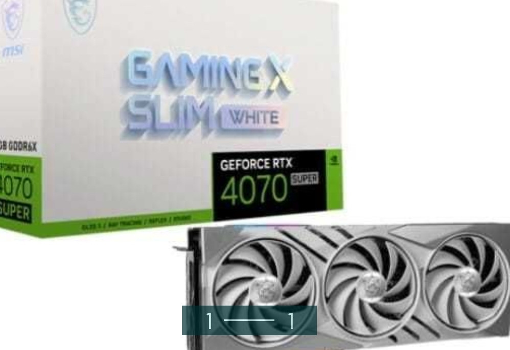 Видеокарта новая: MSI GeForce RTX4070 SUPER 12Gb. GAMING X SLIM WHITE. Киев - изображение 1