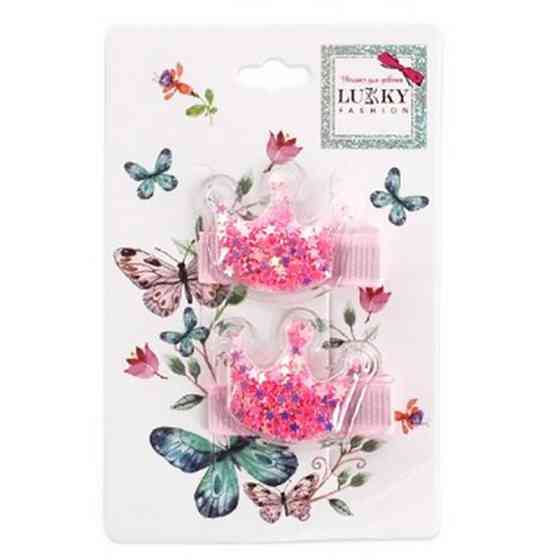 Дитячі шпильки для волосся "Корона" T18456(Pink) Вінниця