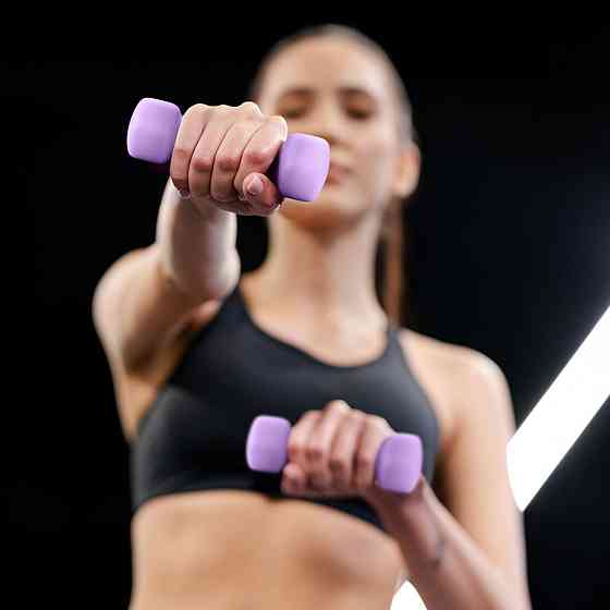 Гантелі для фітнесу неопренові Gymtek Hex 2х1кг лавандовий Київ