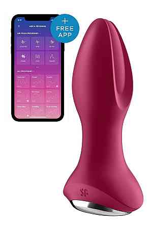 Анальна смарт вібропробка із перлинним масажем Satisfyer Rotator Plug 2+ Violet Sex Aura Київ