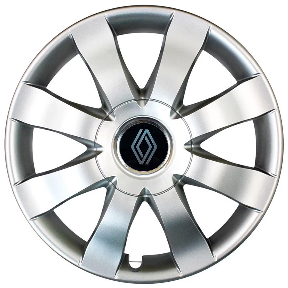 Автомобильные модельные колпаки R15 Renault NEW 323 4шт, SJS, серебристые Киев - изображение 1