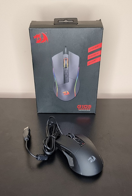 Дротова ігрова мишка RedRagon G105 RGB DPI 8000 Клевань - фото 1