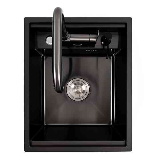 PLATINUM Кухонна мийка CM 40*50 прихована PVD чорна Platinum Handmade Киев