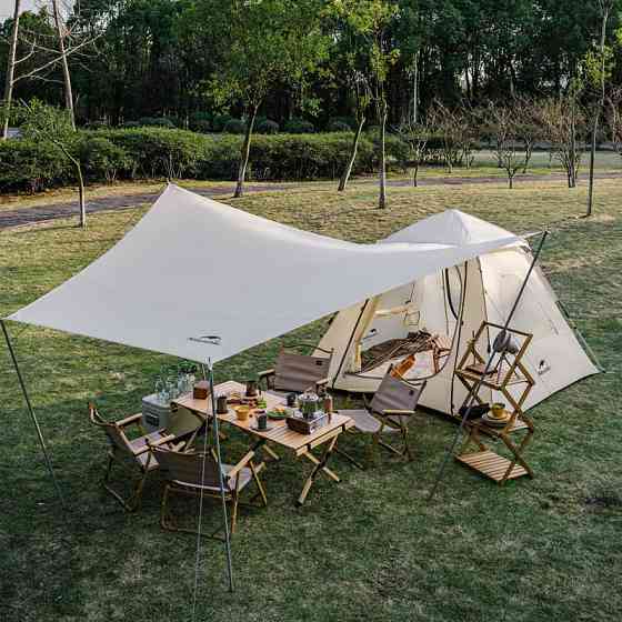 Намет тримісний Naturehike CNK2300ZP014 з навісом, бежевий Київ