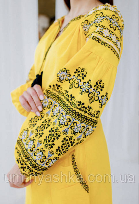 Жіноча лляна вишита сукня Злата Кривий Ріг - фото 2