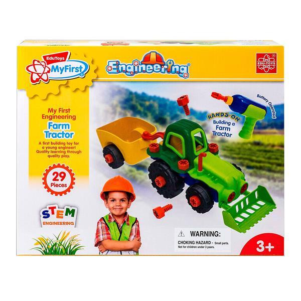 Конструктор Edu-Toys Трактор з шуруповертом 29 деталей (JS030) Харків - фото 2