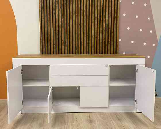 Большой комод LION Ларри-2 Нимфея альба/Дуб Аппалачи (LION-041006) Днепр