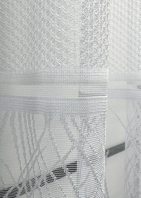 Короткий тюль VR-Textil 1942т Жаккард Белый 300х200 см (42-0882) Киев - изображение 4