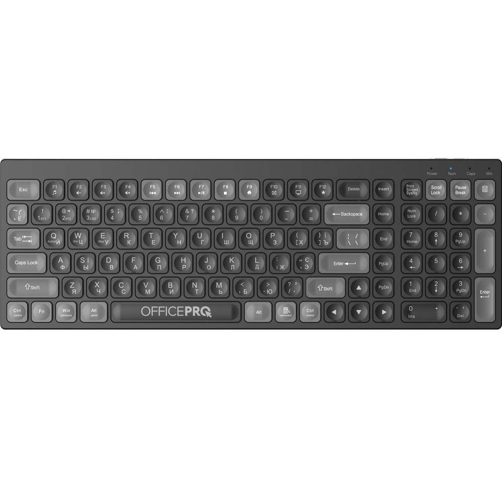 Клавіатура бездротова OfficePro SK985B Bluetooth Black Чорний Харків - фото 1