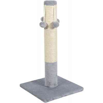 Дряпка (кігтеточка) для котів Природа Д04 стовпчик з 4-ма бубонами 67 cм (сіра) (4820157402924) Вінниця