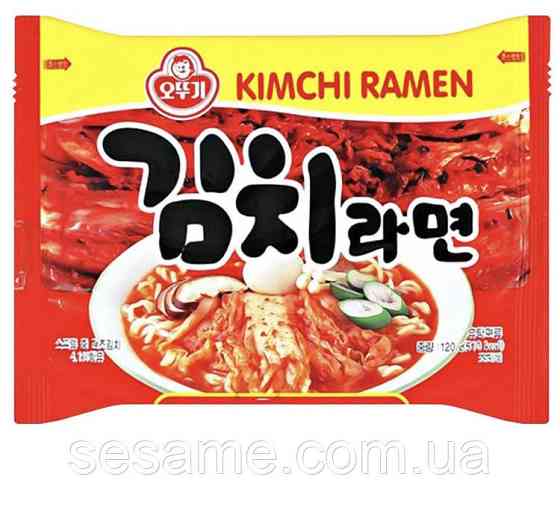 Корейська локшина Кімчі швидкого приготування Ottogi Kimchi Ramen 120г (Корея) Харків