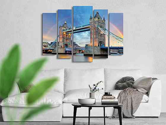 Модульна картина Лондон Міст Art-291_5 ( 80х118см ) Київ
