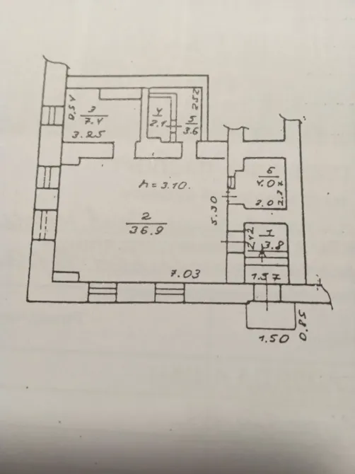 60 м2, на червоній лінії гончара, окремий вхід. Дніпро - фото 3