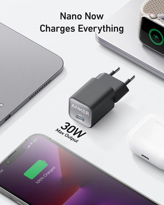 Сетевое зарядное устройство Anker PowerPort 511 Nano III - 30W USB-C White (6895040) Киев - изображение 4