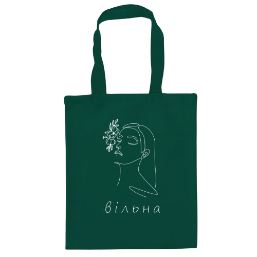 4238 Сумка-шопер Вільна  35*40см зелений габардин  (10шт/уп) Житомир - фото 1