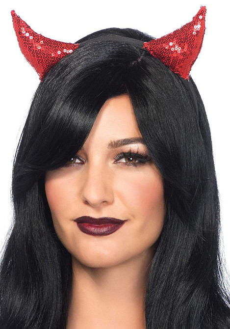 Диявольські ріжки з паєтками Leg Avenue Sequin devil horns Sex Aura Київ - фото 1