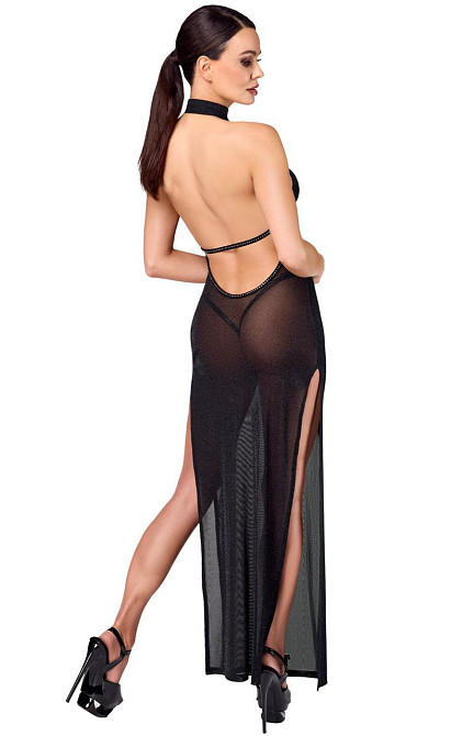 Сукня Noir Handmade F372 Onyx Twin-slit Long dress XS Sex Aura Київ - фото 10